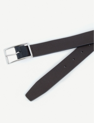 Shop Anderson's Andersons Men's Black/brown Grained Leather Reversible Belt