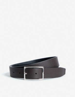 ANDERSONS: Grained leather reversible belt