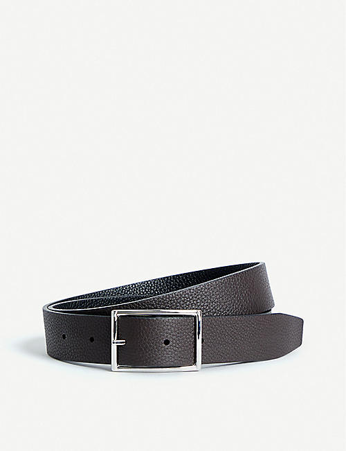 ANDERSONS: Grained leather reversible belt