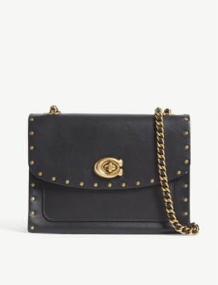 coach parker leather shoulder bag