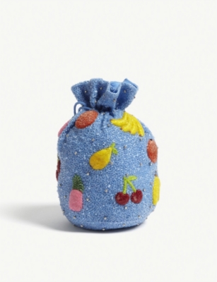 GANNI Edison small beaded bucket bag