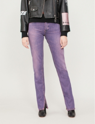 ganni purple jeans