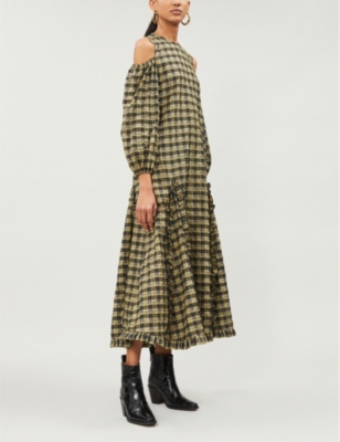ganni charron maxi dress