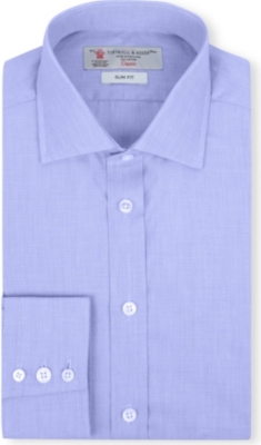 TURNBULL & ASSER   End On End slim fit single cuff shirt