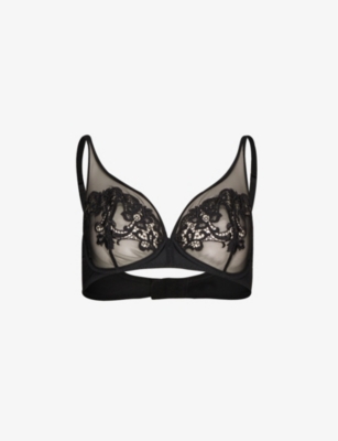 Marks Spencer Lightly Lined Wired Full Coverage Lace Bra -Black Mix