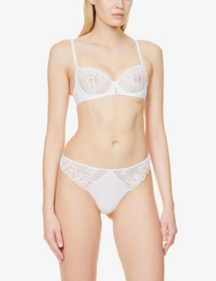 SIMONE PERELE: Saga mesh and stretch-lace thong