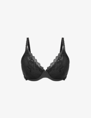 Wacoal Lace Perfection Underwired Bra In Charcoal