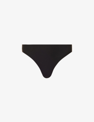 Shop Chantelle Ladies Black Cotton Check Soft Stretch Thong