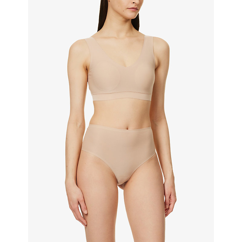 Shop Chantelle Womens Nude (nude) Soft Stretch V-neck Stretch-jersey Bra