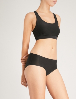 Shop Chantelle Soft Stretch Jersey Hipster Briefs In Black