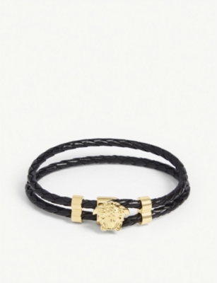 Versace medusa sale leather bracelet