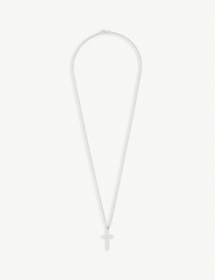 Off-White c/o Virgil Abloh 'Off' Cross Pendant Necklace - Silver