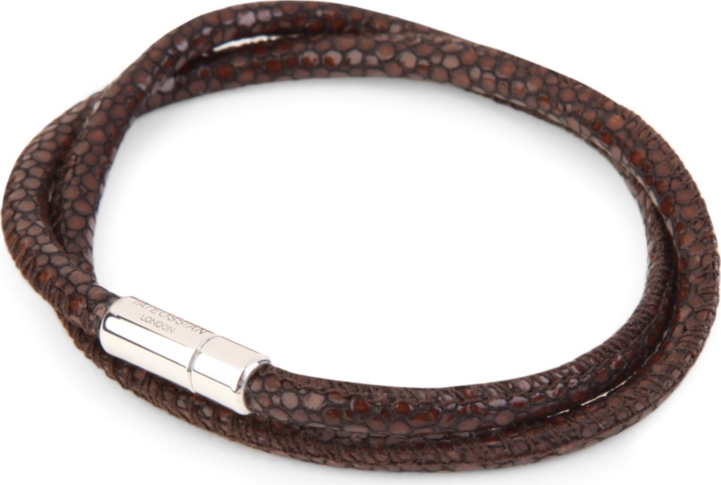 TATEOSSIAN   Scoubidou stingray print leather bracelet