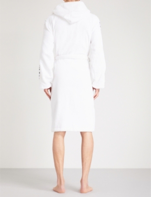 emporio armani hooded towelling gown