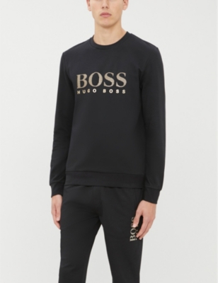 black and gold hugo boss sweatshirt