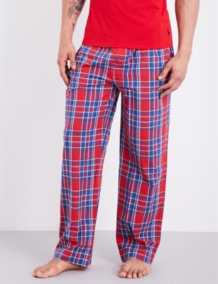 POLO RALPH LAUREN Checked Cotton-Poplin Pyjama Bottoms in Red | ModeSens