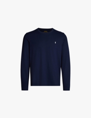 POLO RALPH LAUREN: Crewneck long-sleeved cotton-jersey T-shirt