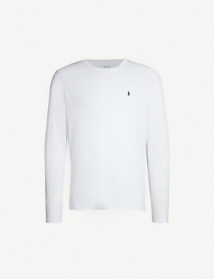 POLO RALPH LAUREN: Crewneck long-sleeved cotton-jersey T-shirt