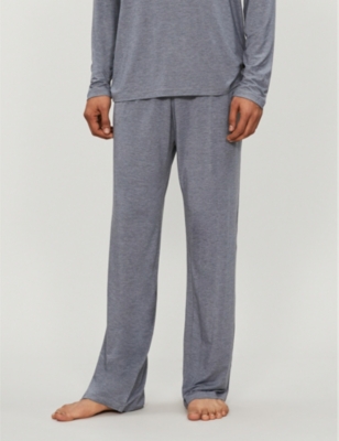 Shop Derek Rose Derek Rose Men's Charcoal Marlowe Stretch-modal Pyjama Bottoms