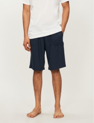 Derek Rose Derek Rose Mens Blue Basel Stretch-modal Shorts