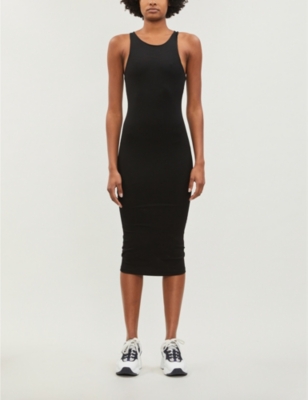 good american ribbed midi dress