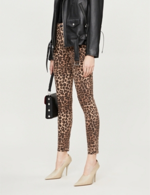 good american leopard jeans