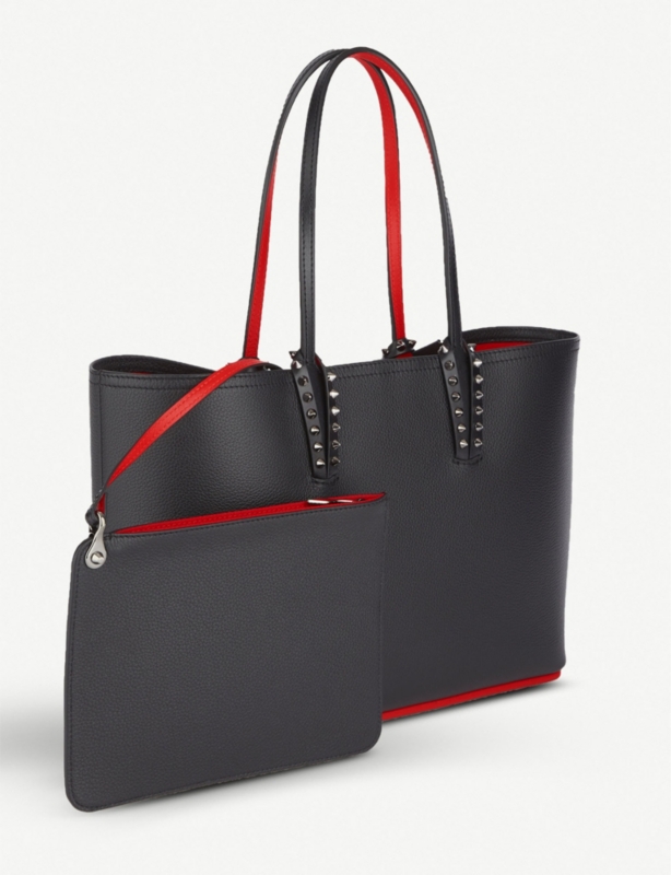 Cabata stud-embellished small leather tote
