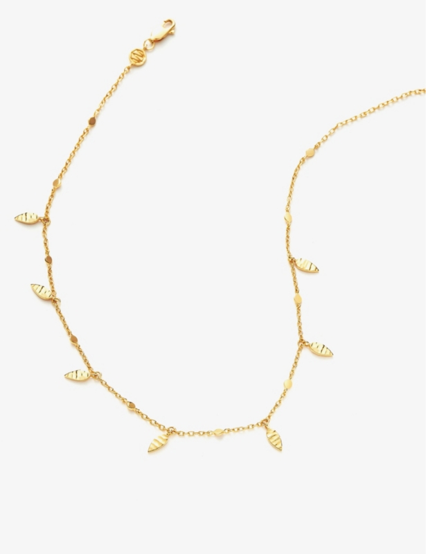 Gold Leaf 18ct yellow gold-plated vermeil sterling-silver choker necklace