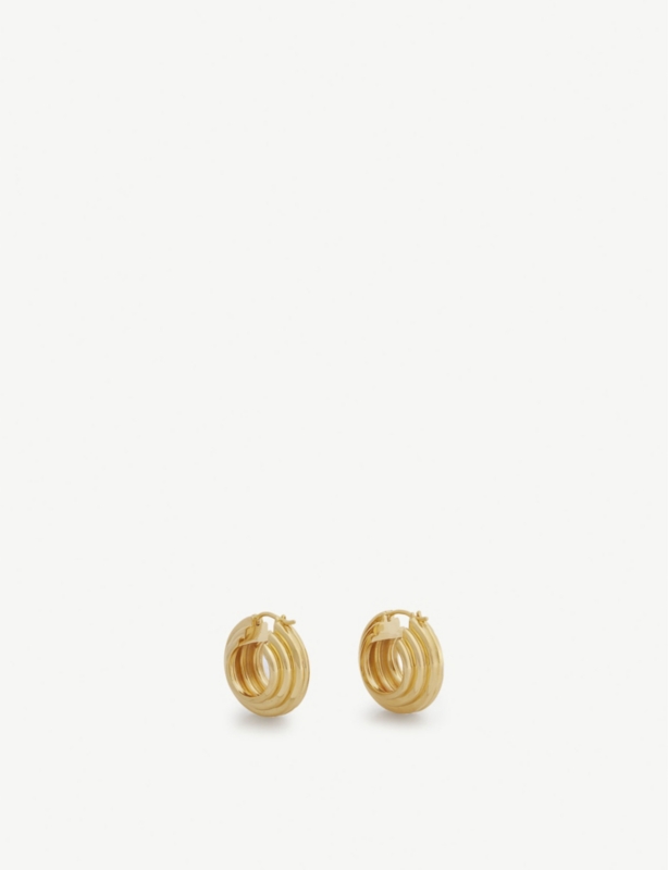 Lucy Williams 18ct yellow gold-plated vermeil sterling-silver earrings