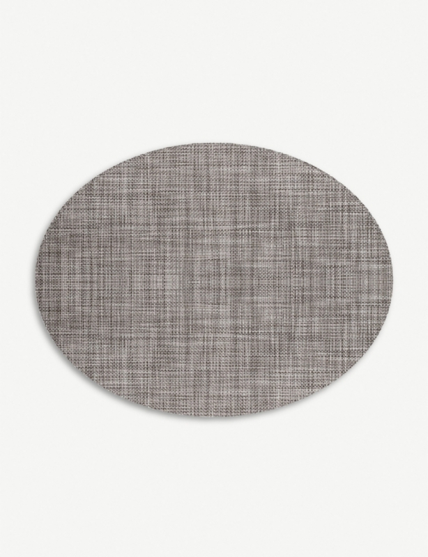 Basketweave oval placemat 36 x 49 cm