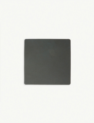 LIND DNA: Nupo leather coaster 10cm x 10cm