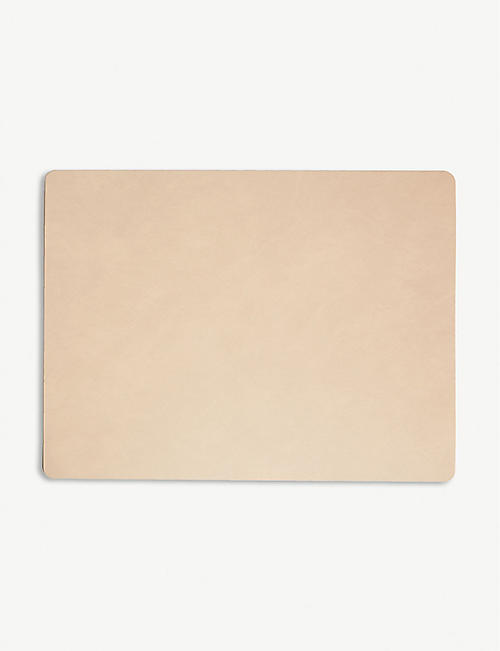 LIND DNA: Nupo rectangle leather placemat 35cm x 45cm