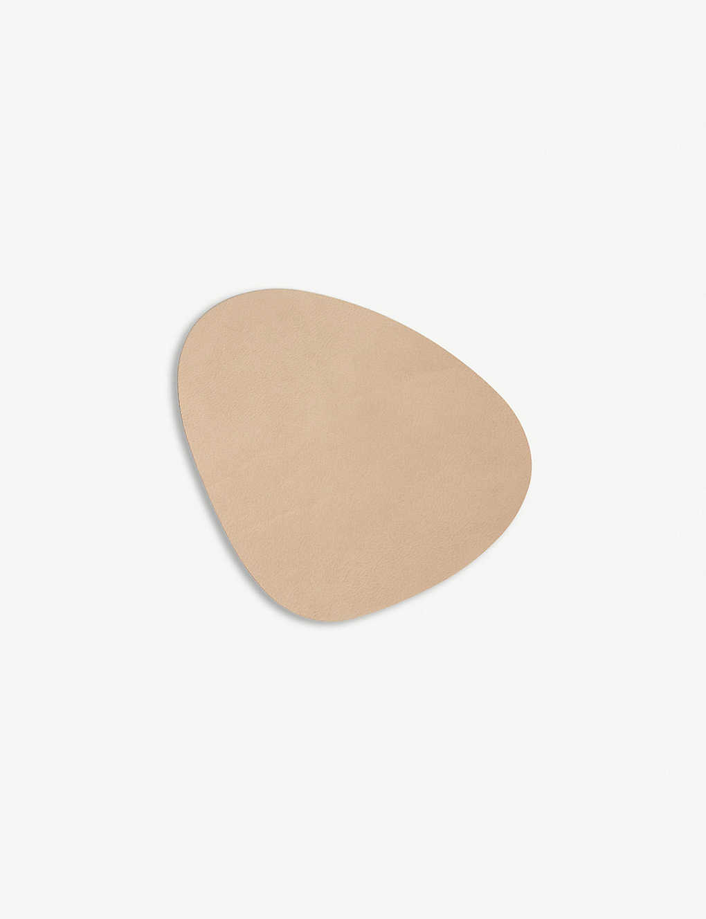 Lind Dna Nupo Curve Leather Coaster In Sand
