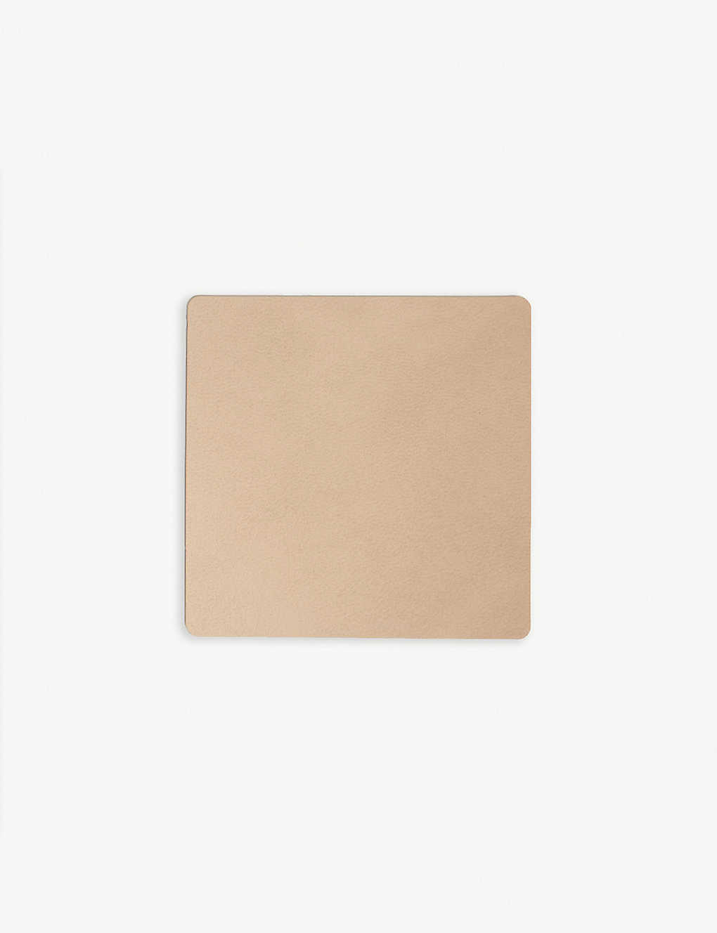 Lind Dna Nupo Square Leather Coaster In Sand