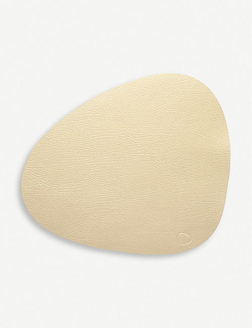 LIND DNA: Curve recycled-leather and rubber tablemat