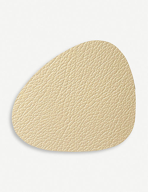 LIND DNA: Curve recycled-leather coaster