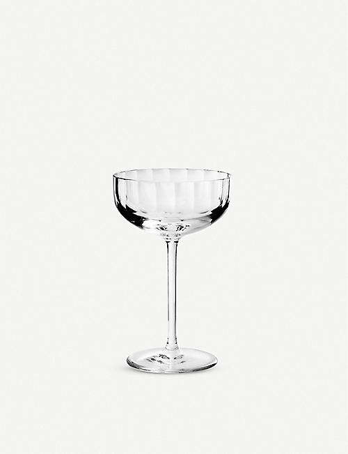 RICHARD BRENDON: Fluted crystal small champagne coupe 14cm