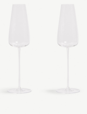LSA: Wine Culture two Champagne glass flutes