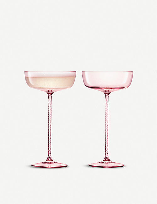 LSA: Champagne Theatre glass champagne saucers set of two