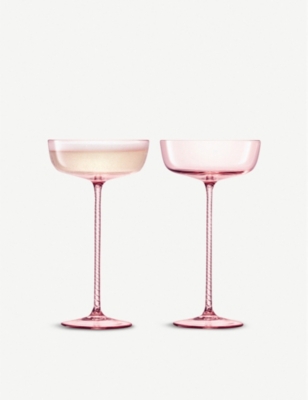 LSA Champagne Theatre glass champagne saucers set of two