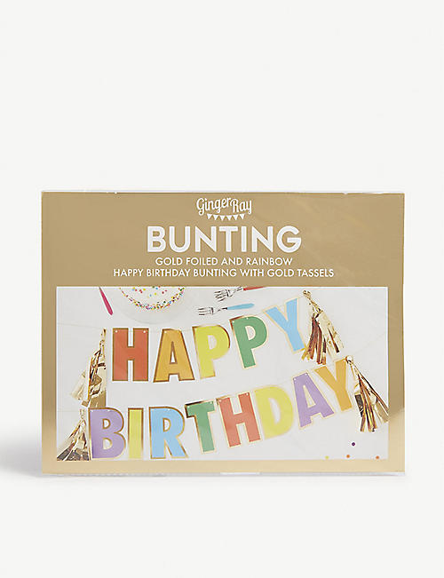 GINGER RAY: Happy Birthday foil bunting