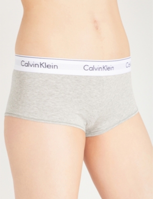 Calvin Klein Women's Modern Cotton Boyshort Panty, Grey Heather, XS :  : Clothing, Shoes & Accessories