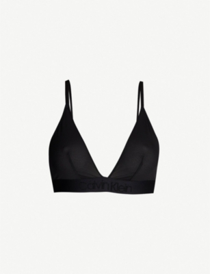 calvin klein tonal logo mesh bralette