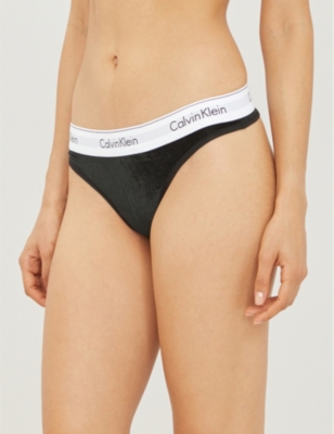 Calvin klein 2025 velvet thong