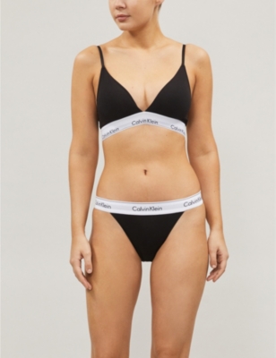 jersey triangle bra
