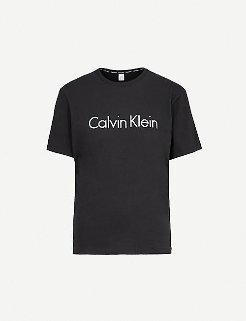 CALVIN KLEIN: Logo-print cotton-jersey T-shirt