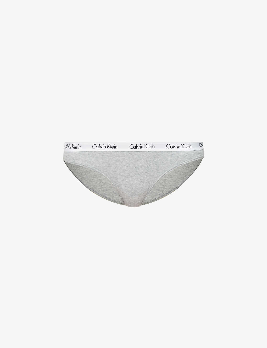 Calvin Klein Carousel Stretch-cotton Bikini Briefs In Grey