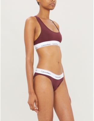 calvin klein maroon bralette