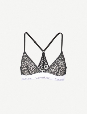 calvin klein modern cotton lace unlined bralette