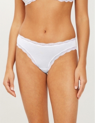 Shop Stripe & Stare Women's White Basics Stretch-modal Briefs